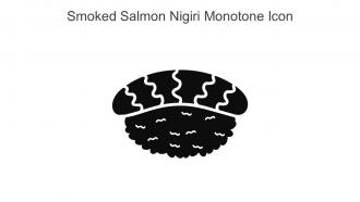Smoked Salmon Nigiri Monotone Icon In Powerpoint Pptx Png And Editable Eps Format