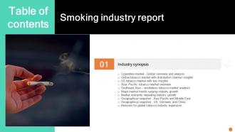 Smoking Industry Report Table Of Content IR SS V