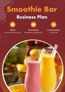 Smoothie Bar Business Plan Pdf Word Document