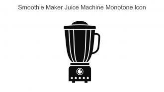 Smoothie Maker Juice Machine Monotone Icon In Powerpoint Pptx Png And Editable Eps Format