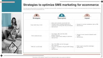 SMS Advertising Strategies To Drive Sales Powerpoint Presentation Slides MKT CD V Informative Visual