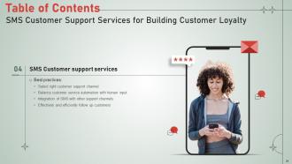 SMS Customer Support Services For Building Customer Loyalty MKT CD V Visual Impactful