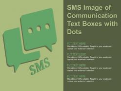 Sms image of communication text boxes with dots