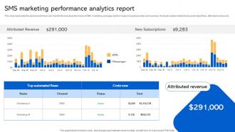 SMS Marketing Performance Analytics Report Short Code Message Marketing Strategies MKT SS V