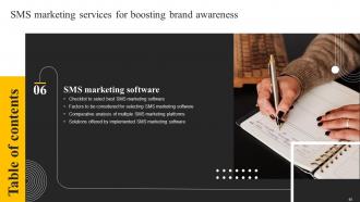 SMS Marketing Services For Boosting Brand Awareness Powerpoint Presentation Slides MKT CD V Impressive Template