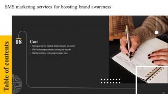 SMS Marketing Services For Boosting Brand Awareness Powerpoint Presentation Slides MKT CD V Content Ready Slides
