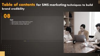 SMS Marketing Techniques To Build Brand Credibility Powerpoint Presentation Slides MKT CD V Professionally Analytical