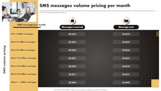 SMS Messages Volume Pricing Per Month SMS Marketing Techniques To Build MKT SS V