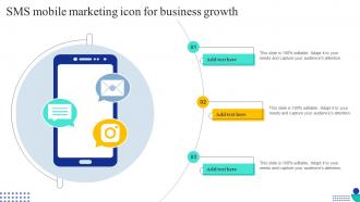 SMS Mobile Marketing Icon For Business Growth