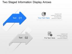 Sn two staged information display arrows powerpoint template