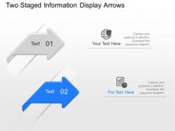 Sn two staged information display arrows powerpoint template