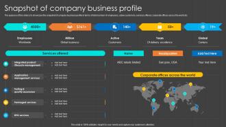 Snapshot Of Company Business Profile Inclusion Program To Enrich Workplace
