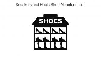 Sneakers And Heels Shop Monotone Icon In Powerpoint Pptx Png And Editable Eps Format