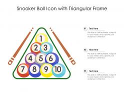 Snooker ball icon with triangular frame