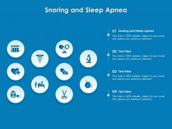 Snoring and sleep apnea ppt powerpoint presentation infographic template styles