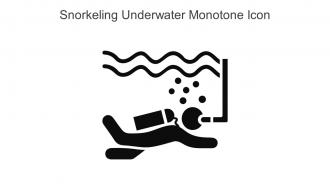 Snorkeling Underwater Monotone Icon In Powerpoint Pptx Png And Editable Eps Format