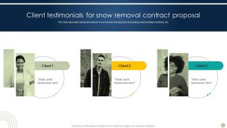 Snow Blowing Facilities Contract Client Testimonials For Snow Removal Contract Proposal
