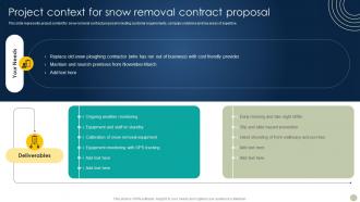 Snow Blowing Facilities Contract Project Context For Snow Removal Contract Proposal