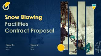 Snow Blowing Facilities Contract Proposal Powerpoint Presentation Slides