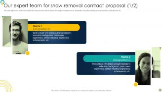 Snow Blowing Facilities Contract Proposal Powerpoint Presentation Slides