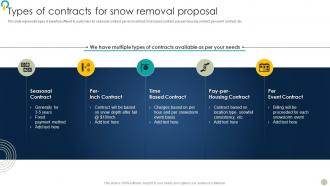 Snow Blowing Facilities Contract Types Of Contracts For Snow Removal Proposal