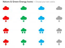 Snow cloud hail lightning ppt icons graphics