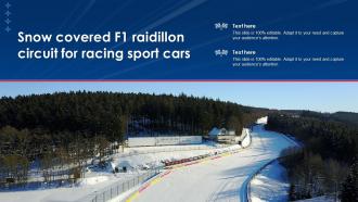 Snow Covered F1 Raidillon Circuit For Racing Sport Cars