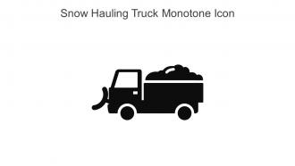 Snow Hauling Truck Monotone Icon In Powerpoint Pptx Png And Editable Eps Format