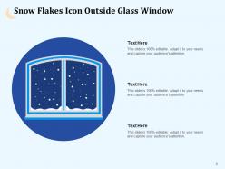 Snow icon thunder circle representing window outside
