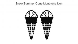 Snow Summer Cone Monotone Icon In Powerpoint Pptx Png And Editable Eps Format