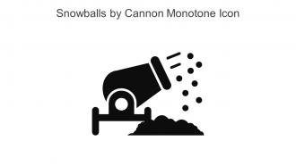 Snowballs By Cannon Monotone Icon In Powerpoint Pptx Png And Editable Eps Format