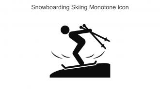 Snowboarding Skiing Monotone Icon In Powerpoint Pptx Png And Editable Eps Format