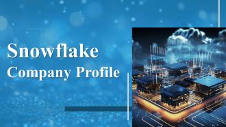 Snowflake Company Profile Powerpoint Presentation Slides CP CD