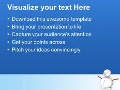 Snowman celebration happiness winter powerpoint templates ppt themes and graphics 0113