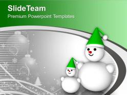 Snowman christmas background holiday powerpoint templates ppt themes and graphics 0113