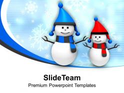 Snowman in red and black powerpoint templates ppt themes and graphics 0113