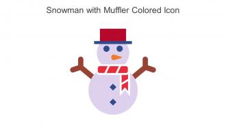 Snowman With Muffler Colored Icon In Powerpoint Pptx Png And Editable Eps Format