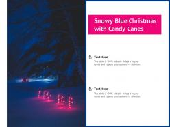 Snowy Blue Christmas With Candy Canes