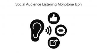 Social Audience Listening Monotone Icon In Powerpoint Pptx Png And Editable Eps Format