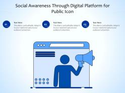 Social awareness through digital platform for public icon