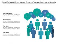 Social Behavior Moms Values Common Transactions Usage Behavior