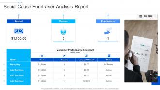 Social cause fundraiser analysis report