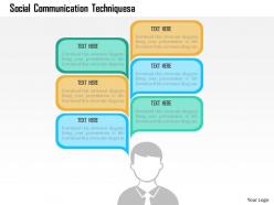 Social communication techniquesa flat powerpoint design
