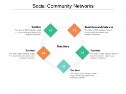 Social community networks ppt powerpoint presentation outline clipart cpb