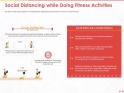 Social distancing while doing fitness activities even ppt powerpoint presentation model professional