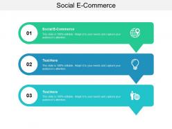 Social e commerce ppt powerpoint presentation ideas icon cpb