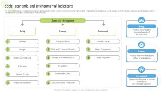 Social Economic And Environmental Indicators Global Green Technology And Sustainability