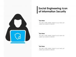Social engineering icon of information security
