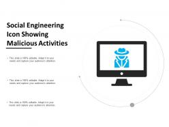 Social Engineering Icon Showing Malicious Activities