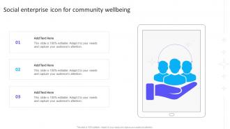 Social Enterprise Icon For Community Wellbeing